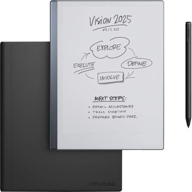 reMarkable 2 - 10.3" Paper Tablet with Marker Plus and Premium Leather Book Folio - Black