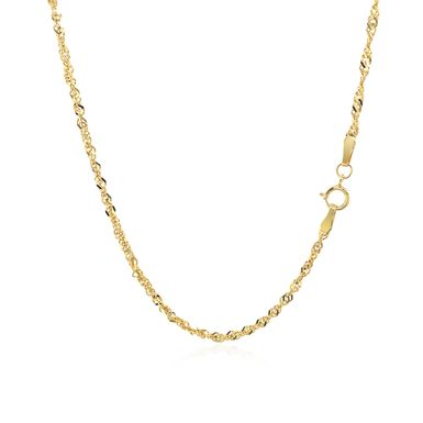 14k Yellow Gold Singapore Chain 1.7mm (16 Inch)