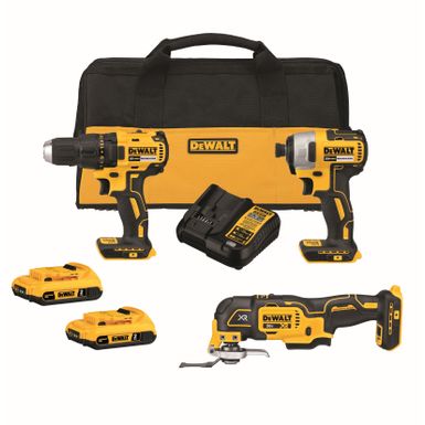 DeWalt - 20V MAX Compact Cordless 3-Tool Combo Kit - Drill Impact Driver Multi-Tool