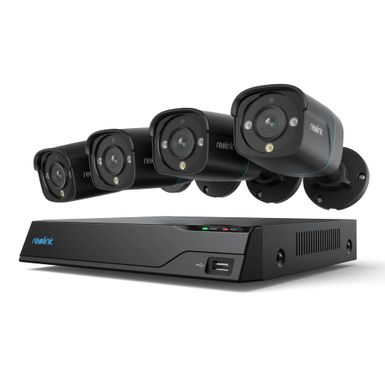 Reolink Advantage Series 8-Channel 4K PoE NVR Security Camera System with 4 Cameras - NVS8-8MB4 - Black & White