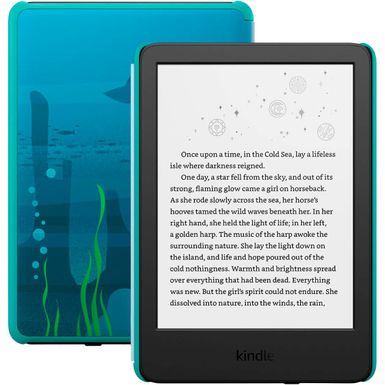 Amazon - Kindle Kids (16 GB) - If it breaks we will replace it with glare-free display faster page turns - 2024 - Ocean Explorer