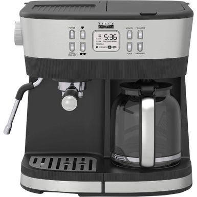 bella PRO - Combo 19-Bar Espresso and 10-Cup Drip Coffee Maker - Stainless Steel