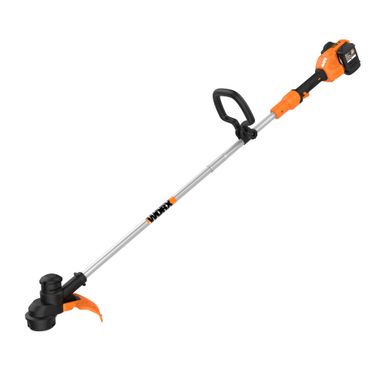 WORX - WG183 40V 13-Inch Cutting Diameter Cordless Straight Shaft Grass Trimmer (2 x 2.0 Ah Batteries & 1 x Charger) - Orange