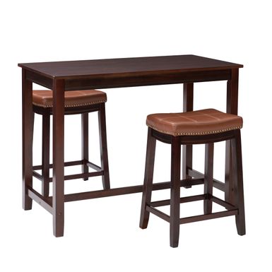 Ansley 3Pc Counter Set Brown Cognac