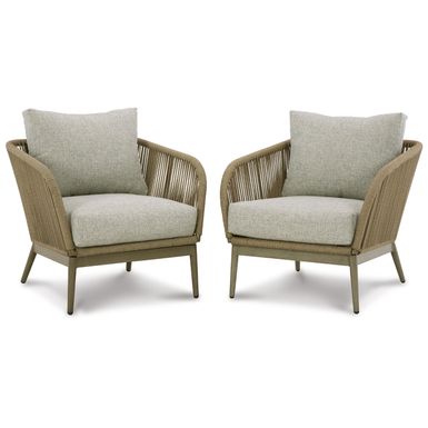 Swiss Valley Lounge Chair with Cushion (Set of 2)