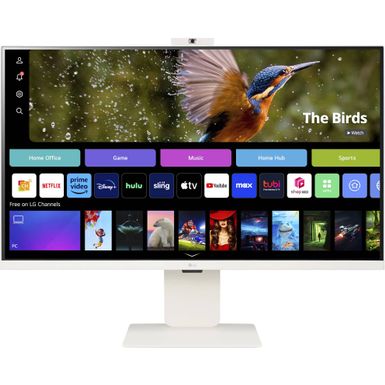 LG - MyView 32" IPS 4K UHD 60Hz Smart Monitor with Detachable Full HD Webcam (HDMI, USB-C) - White