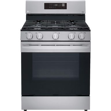 LG - 5.8 Cu. Ft. Smart Freestanding Gas True Convection Range with EasyClean and AirFry - Stainless Steel