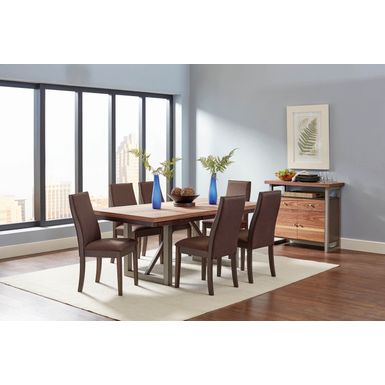 Spring Creek 5-piece Dining Room Set Natural Walnut and Rich Cocoa Brown