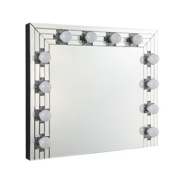 ACME Noralie Accent Mirror, Mirrored & Faux Diamonds