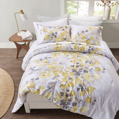 Yellow Alexis Comforter Set with Bed Sheets, Queen