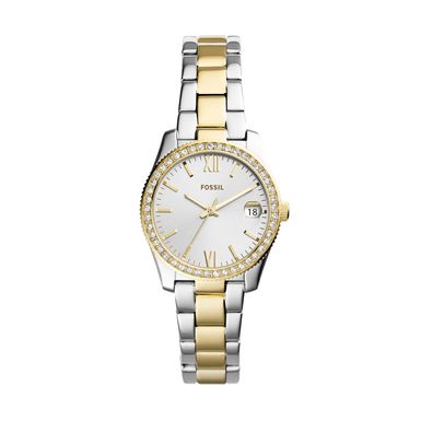 Fossil - Ladies Scarlette Two-Tone Stainless Steel Watch Silver Dial