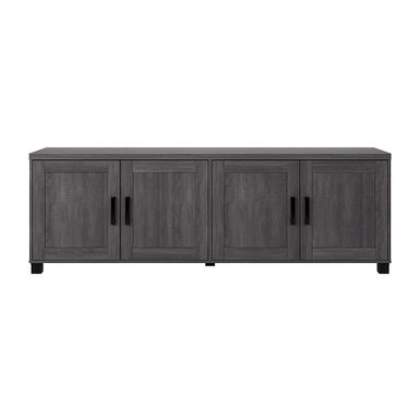 CorLiving - Virlomi Collection TV Stand with Enclosed Cabinets for Most TVs up to 85" - Dark Gray