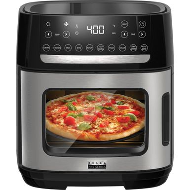 bella PRO - 12.6-qt. Touchscreen Air Fryer Pizza Oven with Rotisserie - Stainless Steel