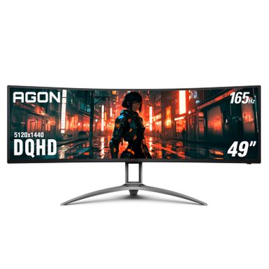 AOC - AG493UCX2 49" LCD 4K UWHD Gaming Monitor - Black/Red