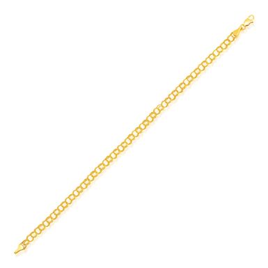 4.0 mm 14k Yellow Gold Lite Charm Bracelet (7.25 Inch)