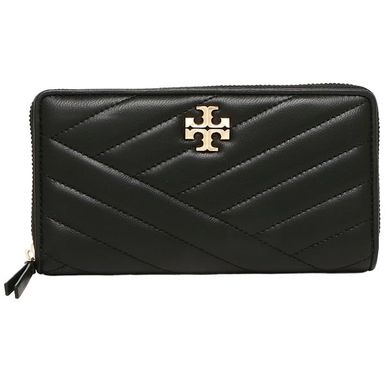 Tory Burch Kira Chevron Zip Continental Wallet (Black)