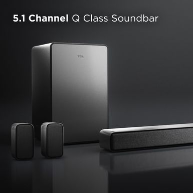 TCL - Q Class Premium 5.1 Channel Soundbar w/ Wireless Subwoofer & 2 Rear Speakers