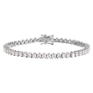 Thin Three Prong Tennis Bracelet