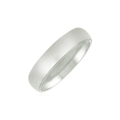 14k White Gold Comfort Fit Wedding Band (Size 7)