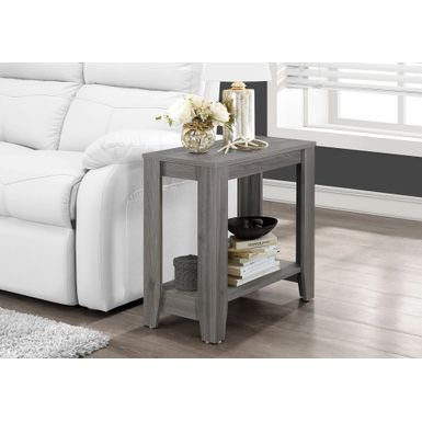 Accent Table/ Side/ End/ Nightstand/ Lamp/ Living Room/ Bedroom/ Laminate/ Grey/ Transitional