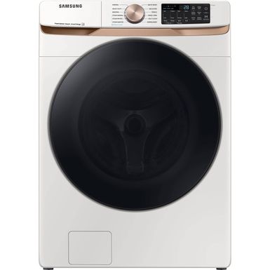 Samsung - 5.0 Cu. Ft. High-Efficiency Stackable Smart Front Load Washer with Steam and Super Speed Wash - Ivory