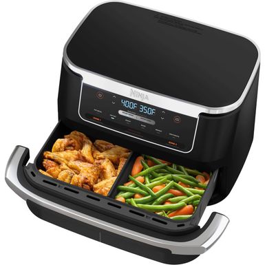 Ninja - Foodi DualZone FlexBasket Air Fryer with 7-qt MegaZone - Black