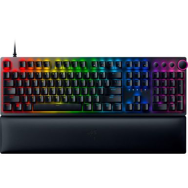 Razer - Huntsman V2  Full Size Wired Optical Red Linear Switch Gaming Keyboard with Chroma RGB Backlighting - Black