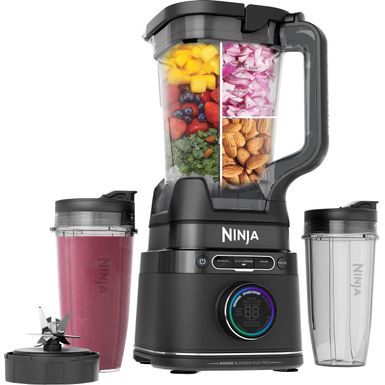 Ninja - Detect Power Blender Pro + Personal Single-Serve BlendSense Technology 1800PW 72 oz. Pitcher To-Go Cups - Black