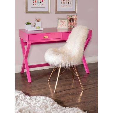 Pervis Writing Desk Raspberry