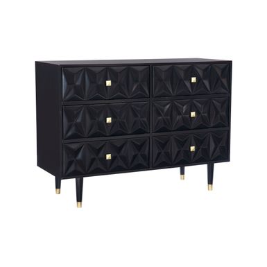 Lynhaven Six Drawer Dresser Black