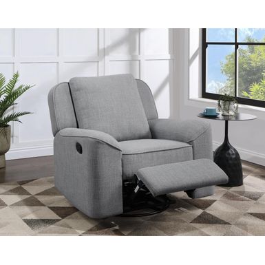 ACME Destiny Glider Recliner w/Swivel in Gray Linen