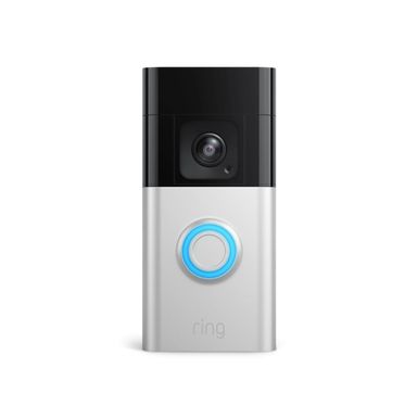 Ring - Battery Doorbell Pro Smart Wi-Fi Video Doorbell - Battery-powered with Head-to-Toe HD+ Video - Satin Nickel