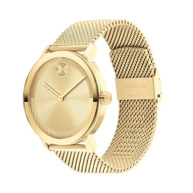 Movado  - Men's Bold Evolution 2.0 Gold-Tone Stainless Steel Mesh Watch Gold Dial