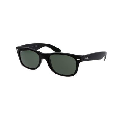 Ray-Ban Mens New Wayfarer Sunglasses (Black Rubber Frame/C Green Lens)