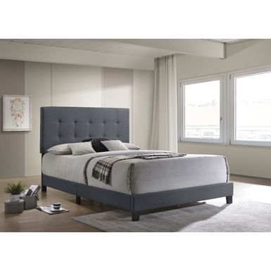 Mapes Tufted Upholstered Full Bed Grey