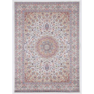 Hassell Ivory And Blue 5X7 Area Rug