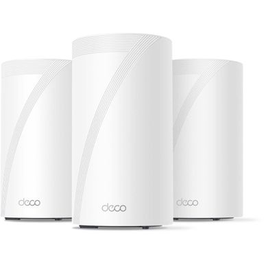 TP-Link - Deco BE16000 Quad-Band Mesh Wi-Fi 7 System with Multi-Gig (3-Pack) - White