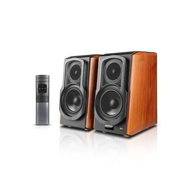 Edifier - S1000W 2.0 Hi-Res Bookshelf Speakers (Pair) - Wood