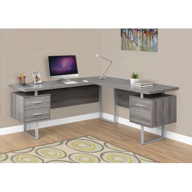 Computer Desk - 70"L / Dark Taupe Left Or Right Facing