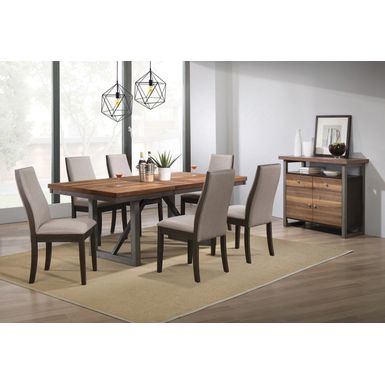 Spring Creek 5-piece Dining Room Set Natural Walnut and Grey