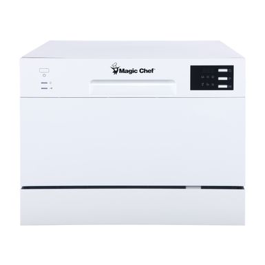 Magic Chef 6 Place Setting White Countertop Dishwasher