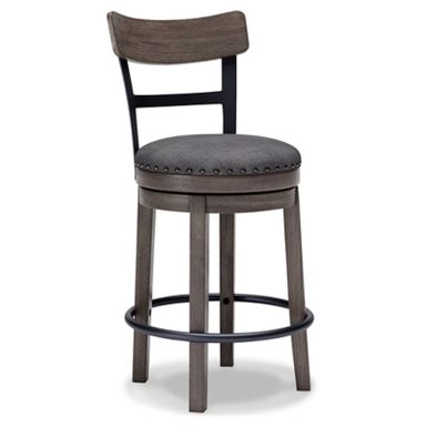 Gray Caitbrook Upholstered Swivel Barstool (1/CN)