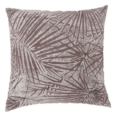 Contemporary Fabric 21" x 21" Throw Pillows in Brown (Set of 2)