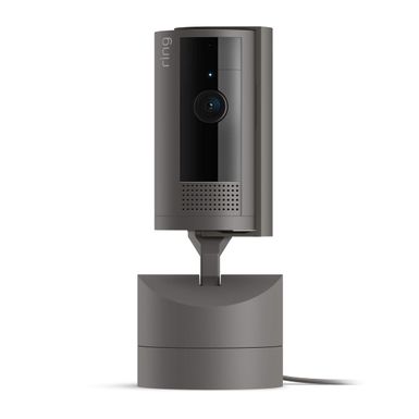 Ring - Pan-Tilt Indoor Security Cam with 360° Horizontal Pan Coverage, Live View & Two-Way Talk, and HD Video - Charcoal