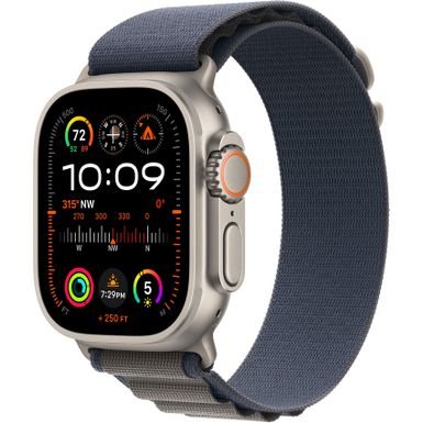 Apple Watch Ultra 2 GPS + Cellular 49mm Titanium Case with Blue Alpine Loop (Medium) - Silver - (2023)