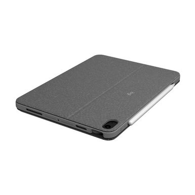 Logitech Combo Touch - keyboard and folio case - with trackpad - QWERTY - English - oxford gray Input Device