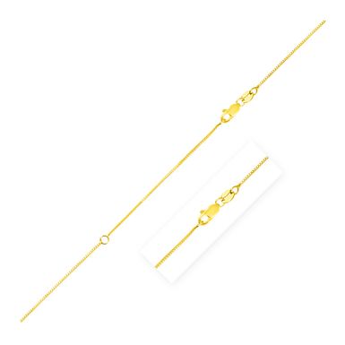 Extendable Box Chain in 14k Yellow Gold (0.7mm) (18 Inch)