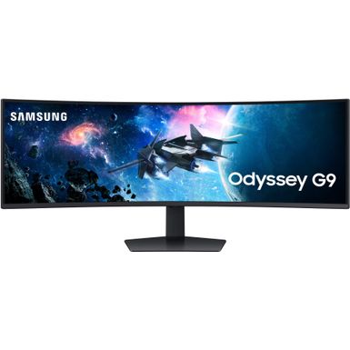 Samsung - 49" Odyssey 1000R Curved Dual QHD 240Hz 1ms FreeSync Gaming Monitor with HDR1000 (HDMI x2, DP, USB) - Black