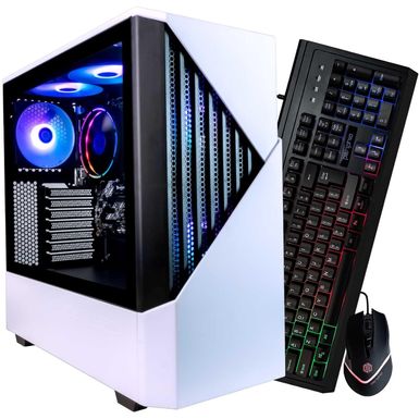 Periphio Castle Gaming PC Computer | AMD Ryzen 5 5600G | Radeon Vega 7 Graphics | 1TB Solid State (SSD) | 16GB DDR4 RAM | Windows 11 | RGB Gaming Mouse + Keyboard