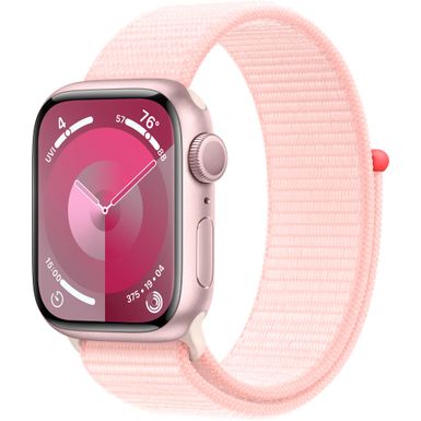 Apple Watch Series 9 GPS 45mm Pink Aluminum Case with Light Pink Sport Loop